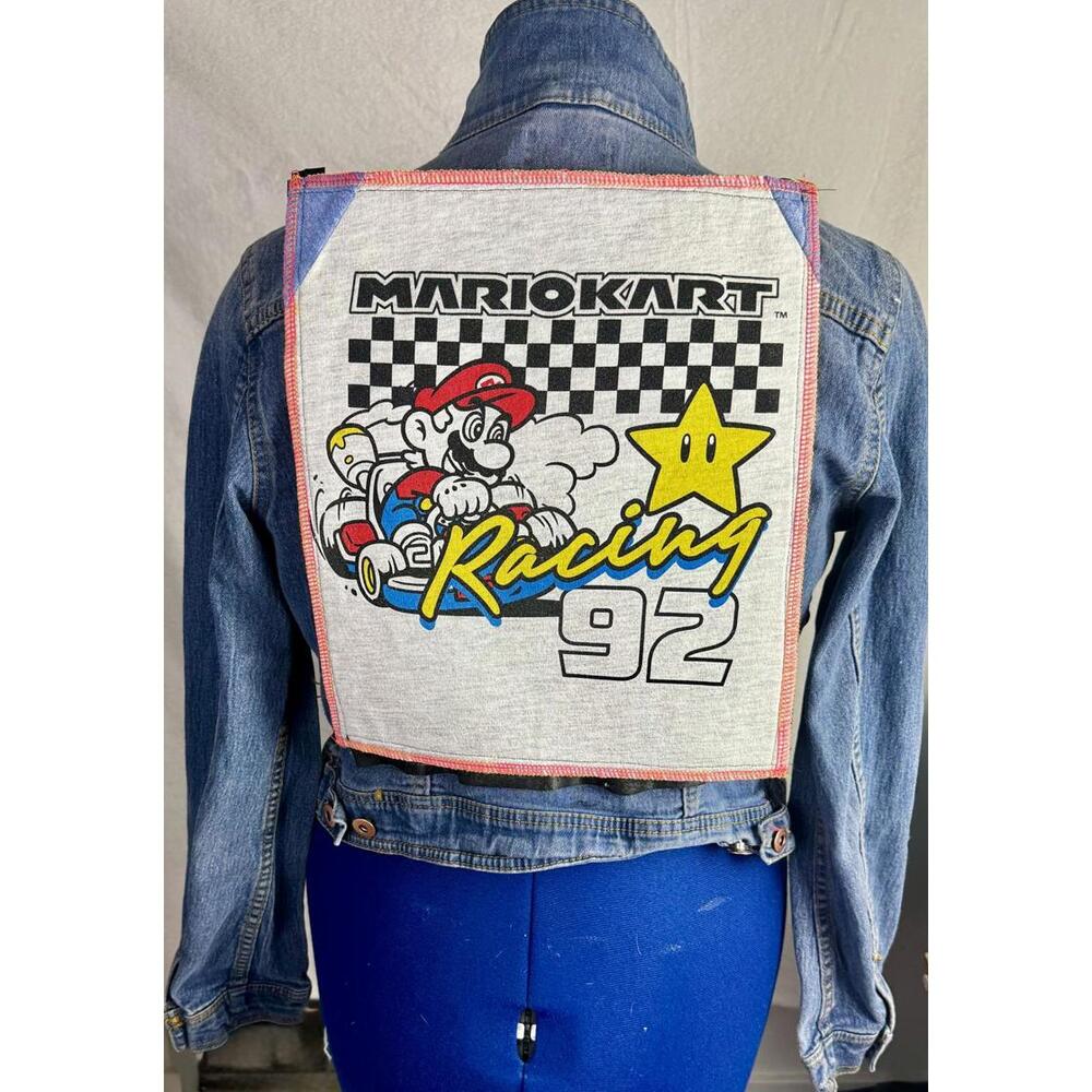 Two Face Threads Changeable Patch Denim Cropped F… - image 2